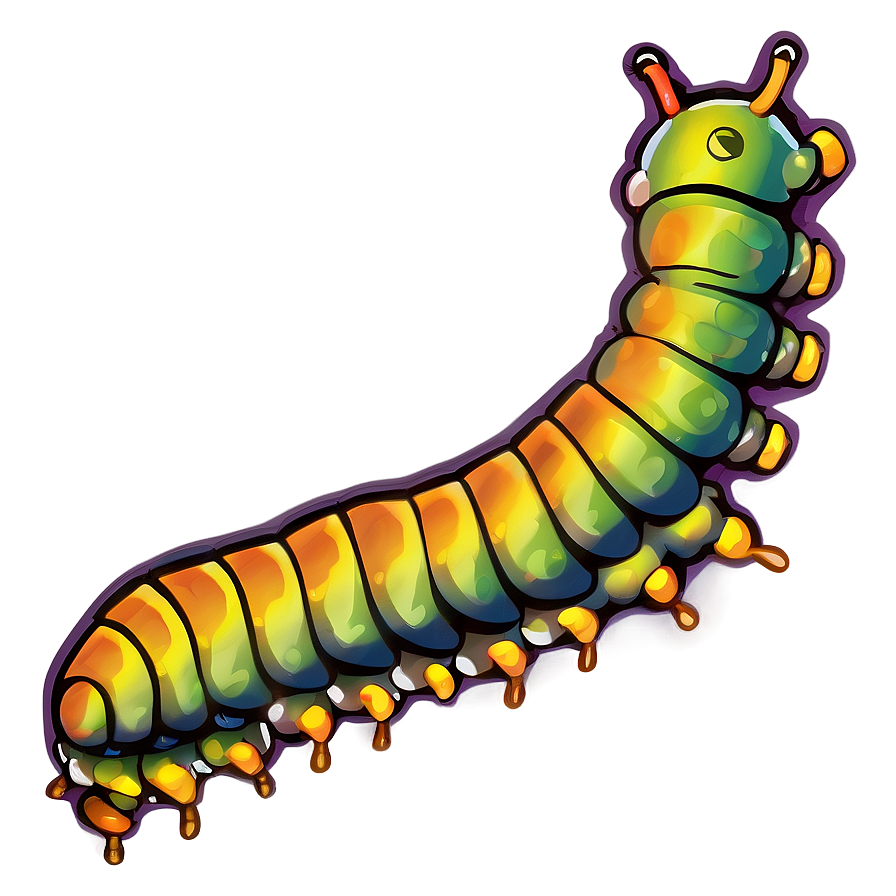 Download Vibrant Caterpillar Drawing Png Ffc | Wallpapers.com