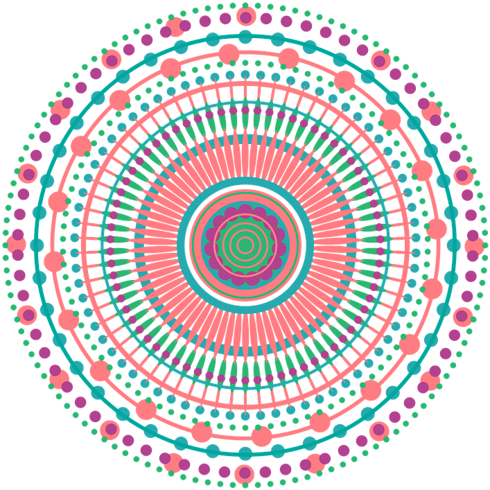 Vibrant Circular Mandala Pattern.png PNG