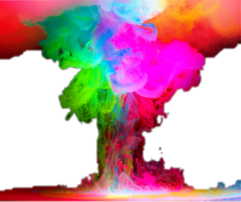 Vibrant Color Smoke Explosion PNG