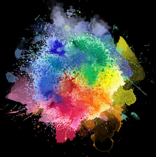 Vibrant Color Smoke Explosion PNG