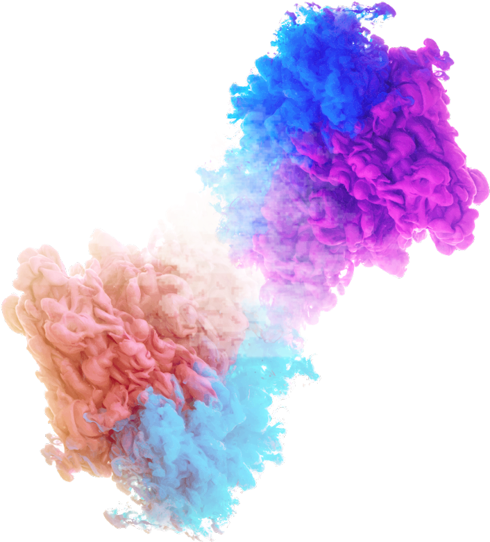 Vibrant Color Smoke Plumes PNG