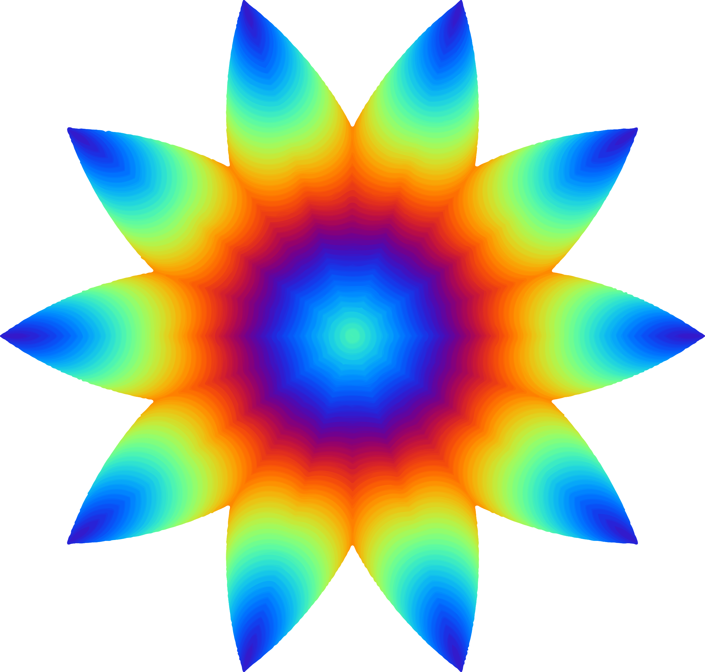 Vibrant Color Starburst Pattern PNG