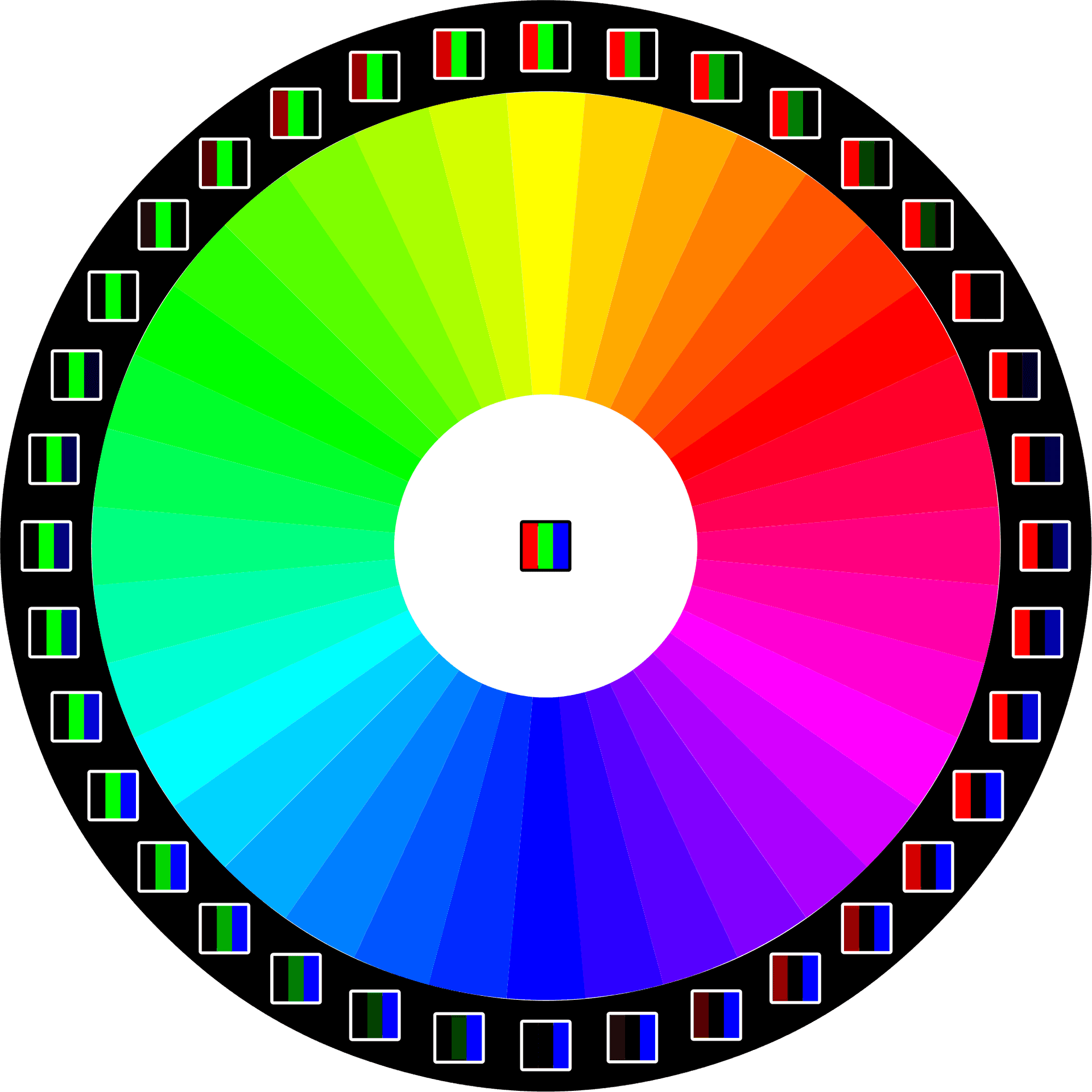 Vibrant Color Wheel Graphic PNG