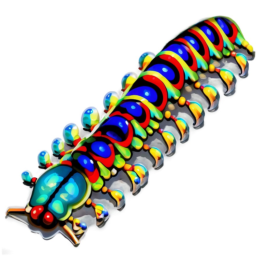 Download Vibrant Colored Centipede Png Mpc | Wallpapers.com