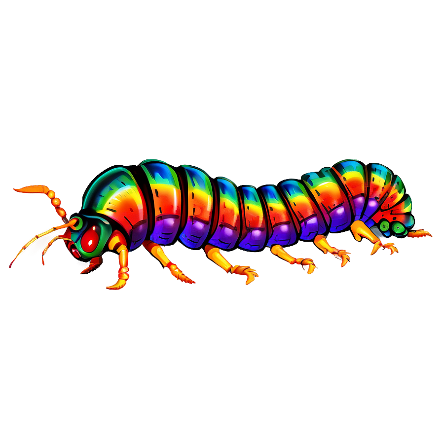 Download Vibrant Colored Centipede Png Wji | Wallpapers.com