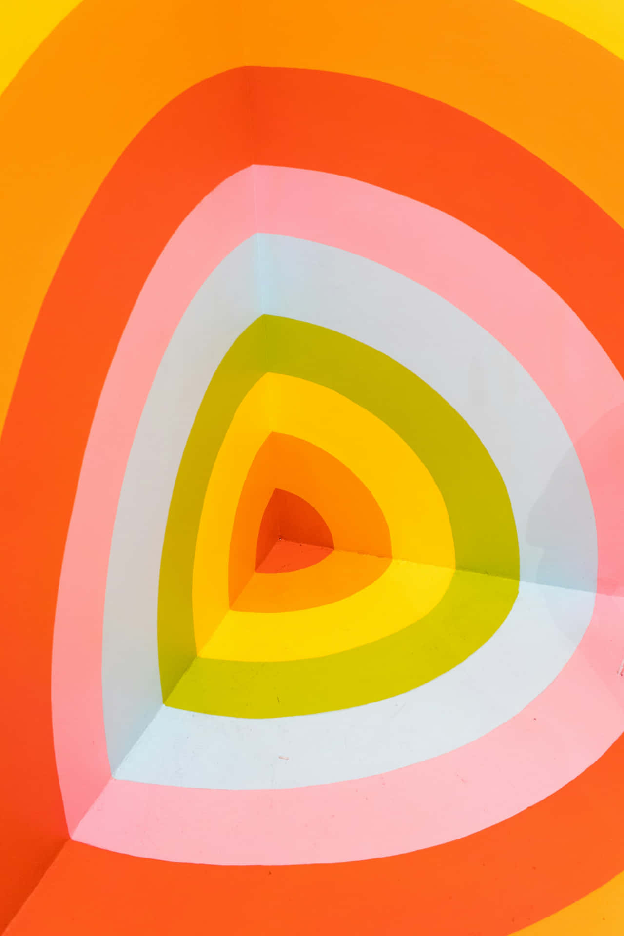 Vibrant Colorful Geometric Spiral Wallpaper