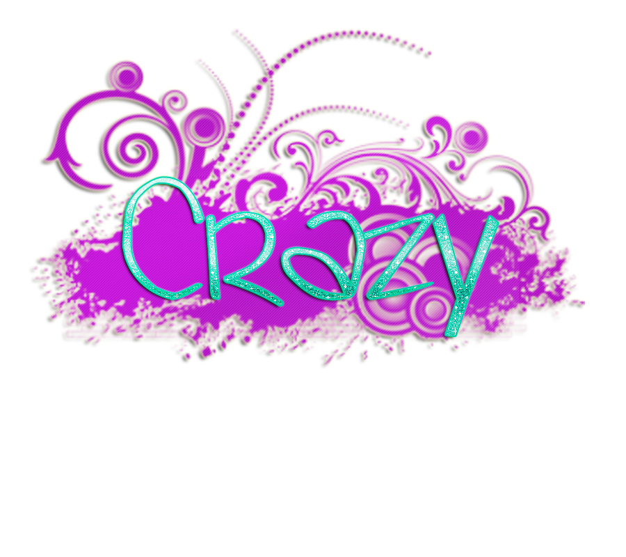 Vibrant Crazy Text Graphic PNG