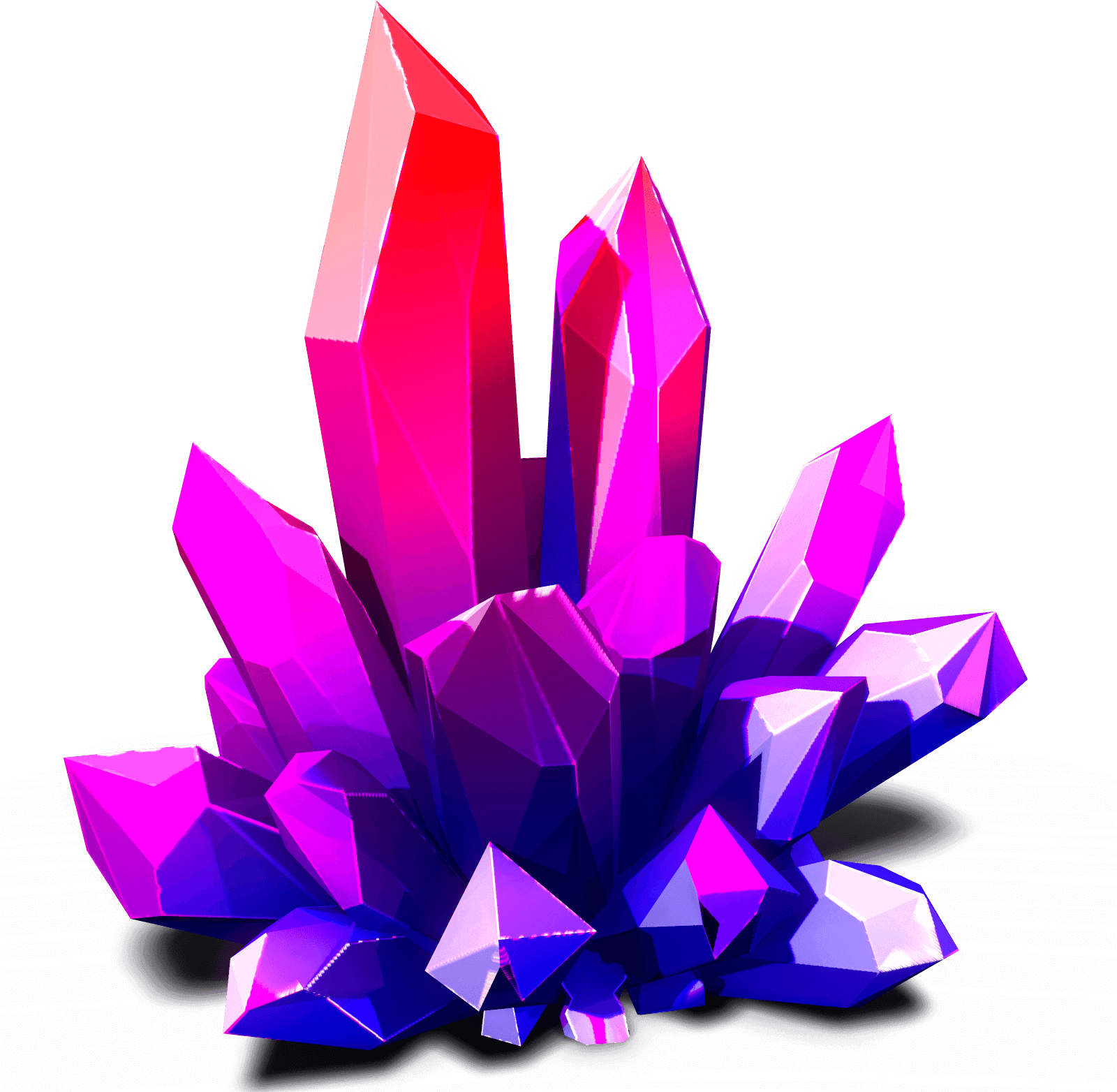 Download Vibrant Crystal Cluster.png | Wallpapers.com