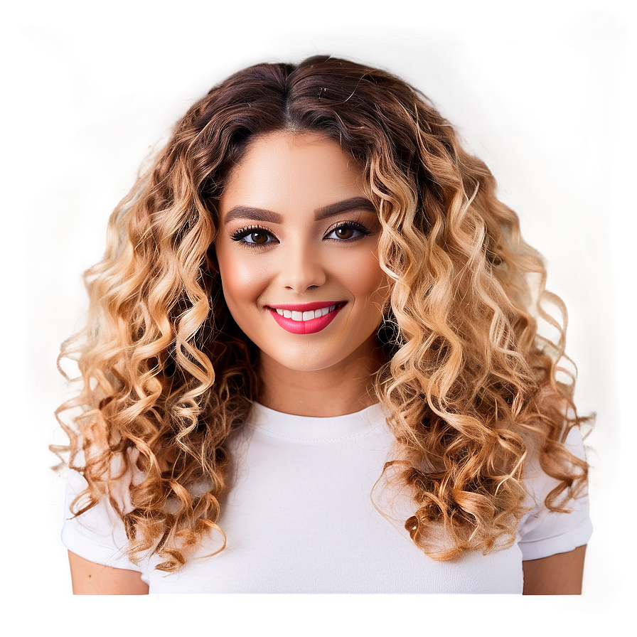 Vibrant Curly Hair Color Png Mdu PNG