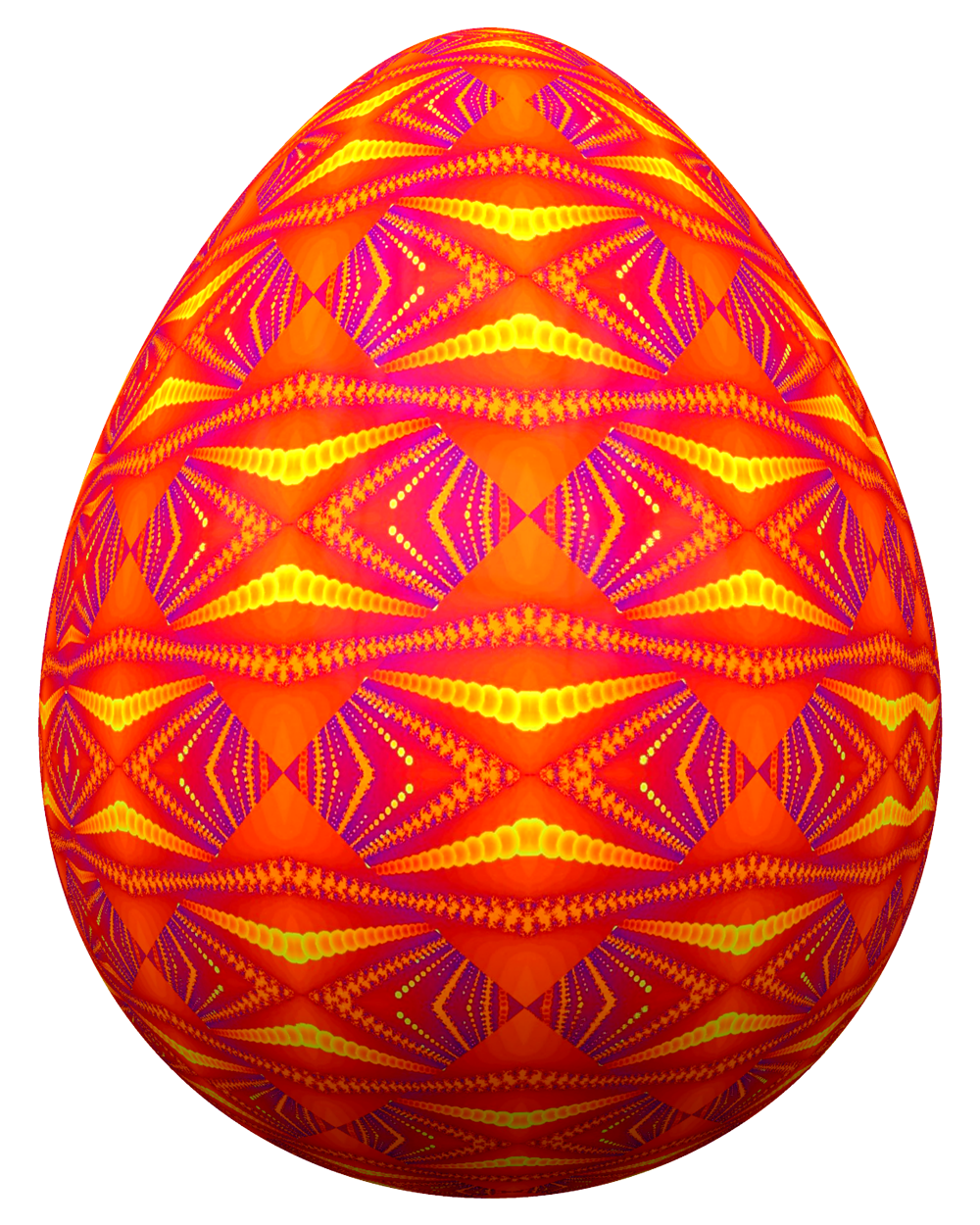 Vibrant Decorated Easter Egg.png PNG