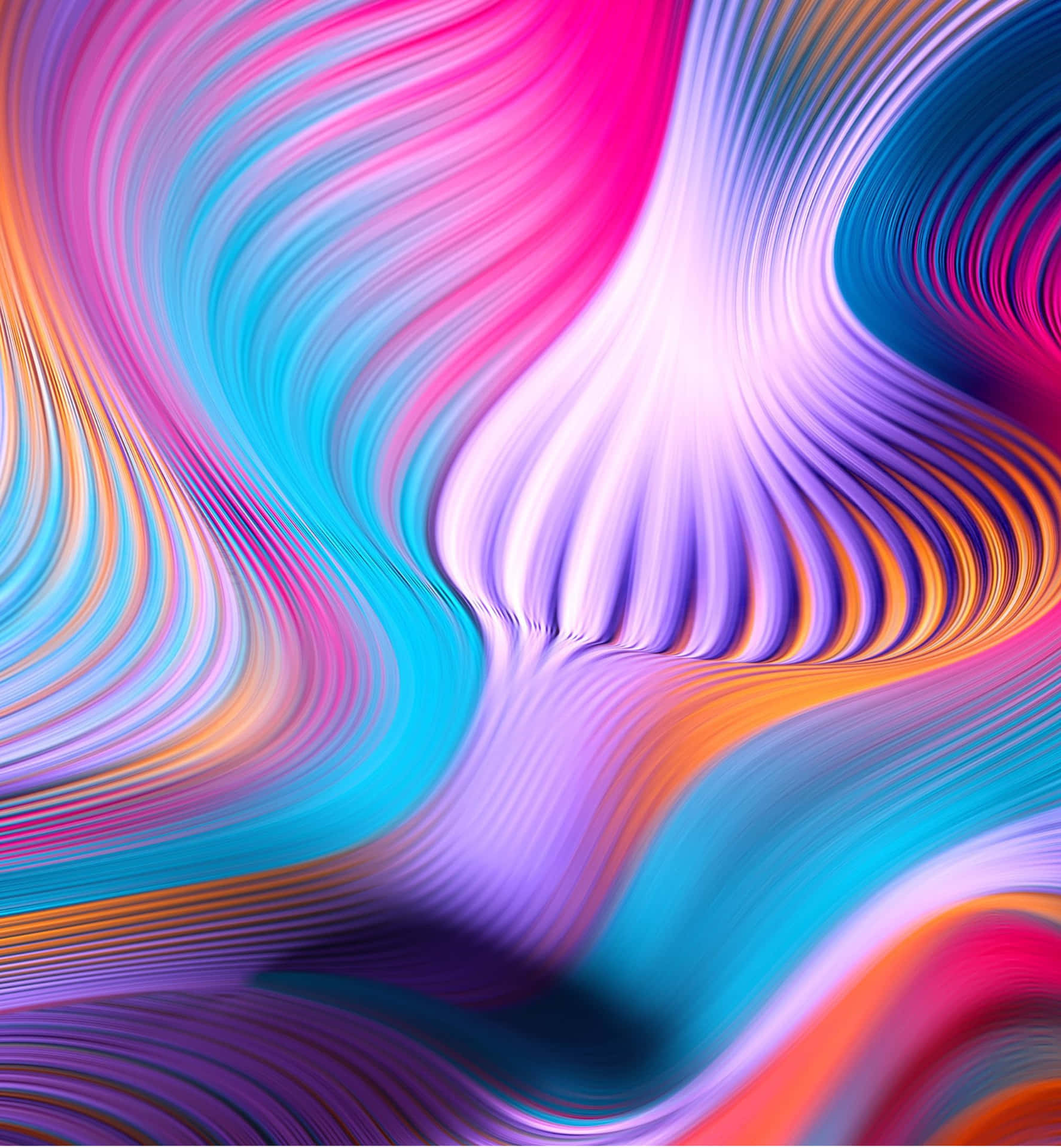 Vibrant Digital Wave Art Wallpaper