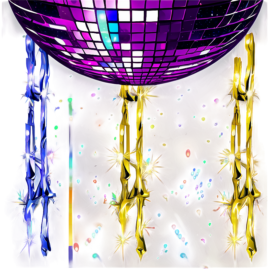 Vibrant Disco Ball Celebration PNG