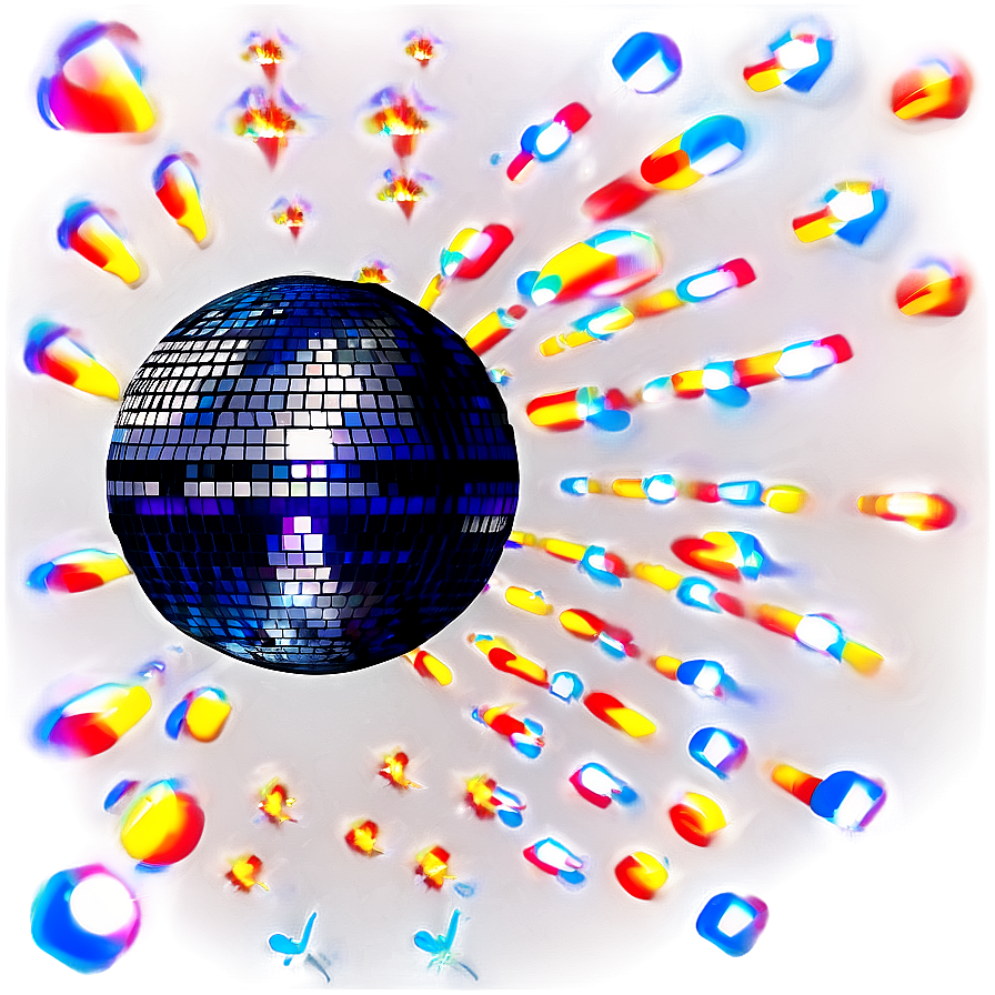 Vibrant Disco Ball Lights PNG