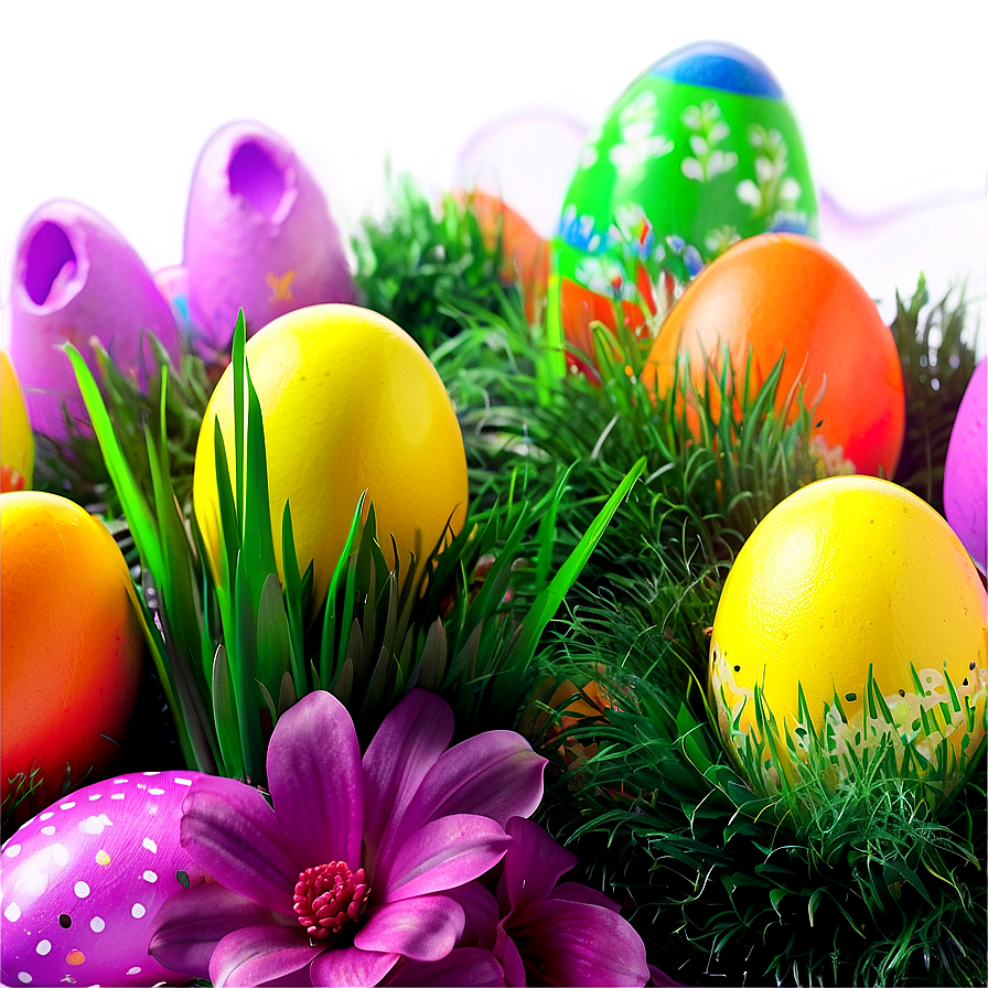 Vibrant Easter Flowers Png 05212024 PNG