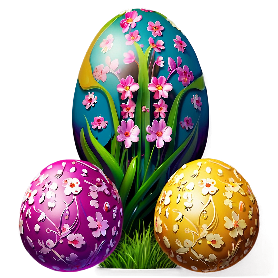 Vibrant Easter Flowers Png Exg5 PNG