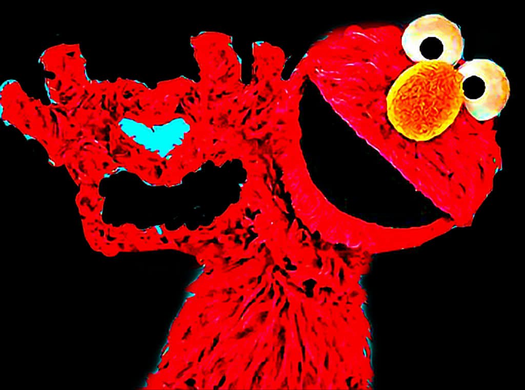 Vibrant Elmo Portrait PNG