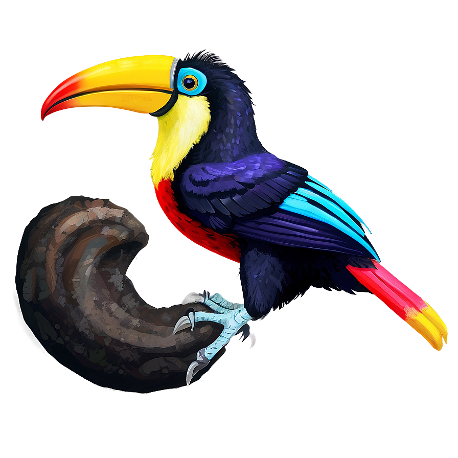 Vibrant Feathered Toucan Png 06112024 PNG