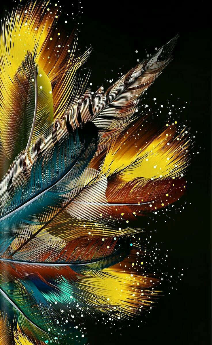 Vibrant Feathers Artwork Wallpaper
