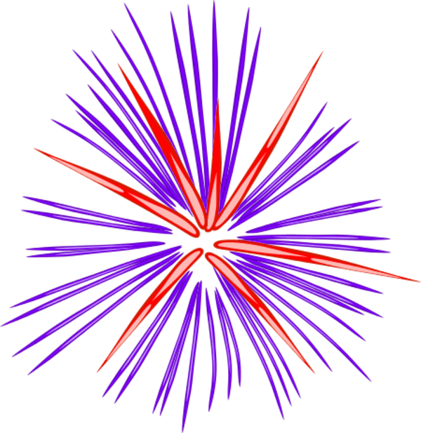 Vibrant Firework Explosion Clipart PNG