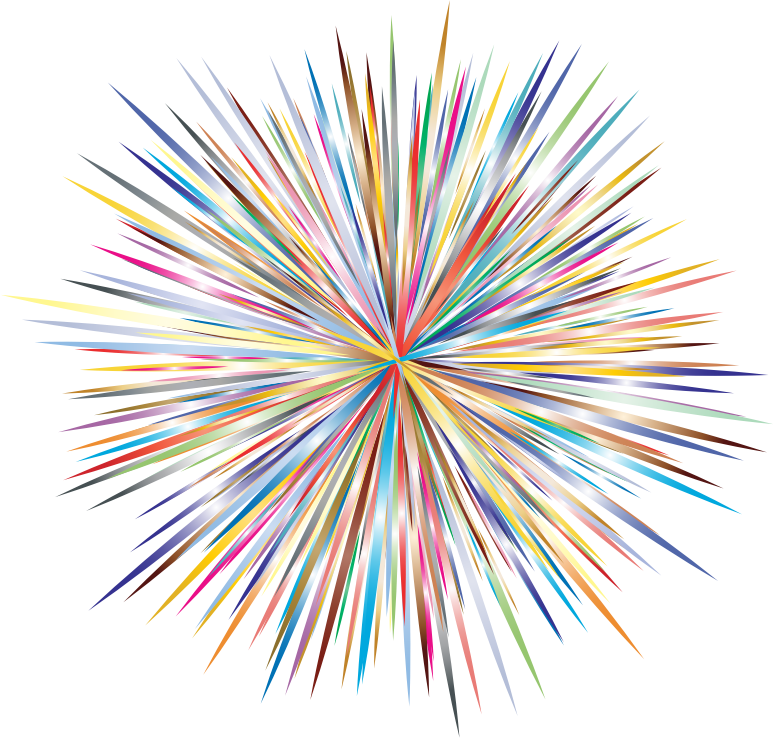 Vibrant Firework Explosion Clipart PNG