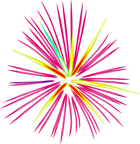 Vibrant Firework Explosion Clipart PNG