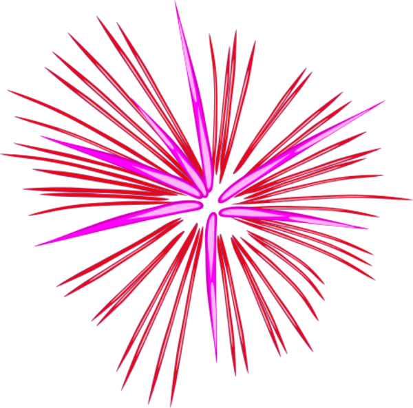 Vibrant Firework Explosion Clipart PNG