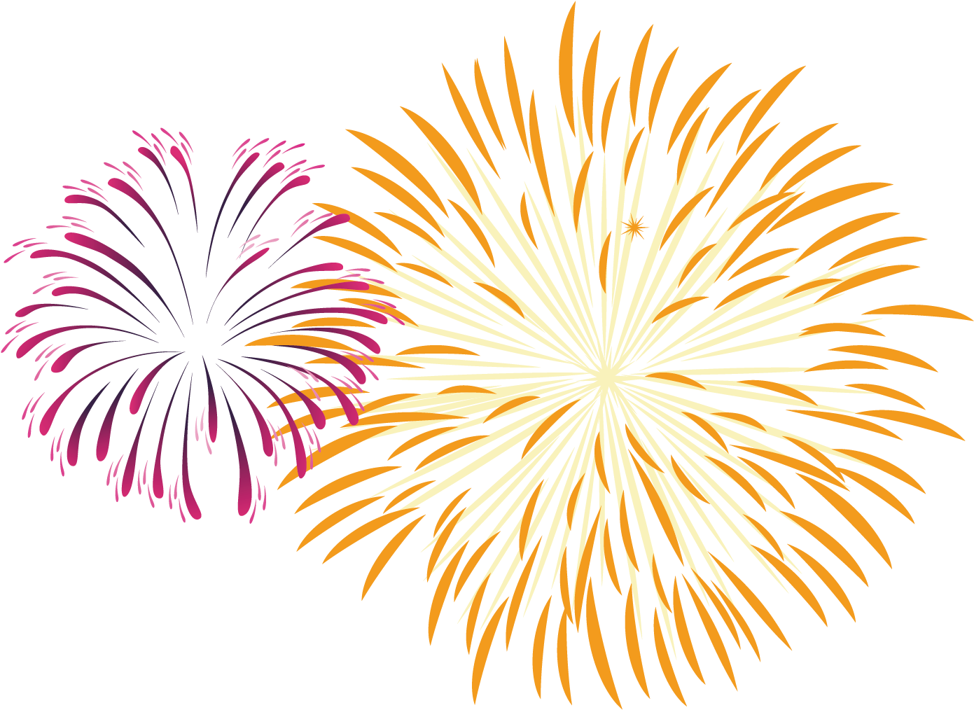 Vibrant Fireworks Display PNG