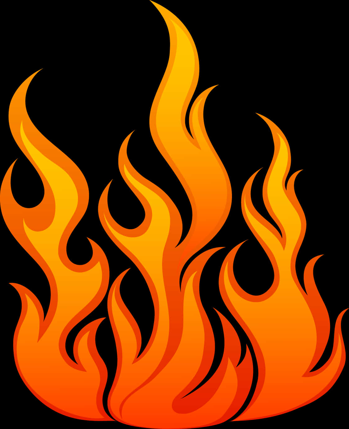 Vibrant Flame Graphic PNG