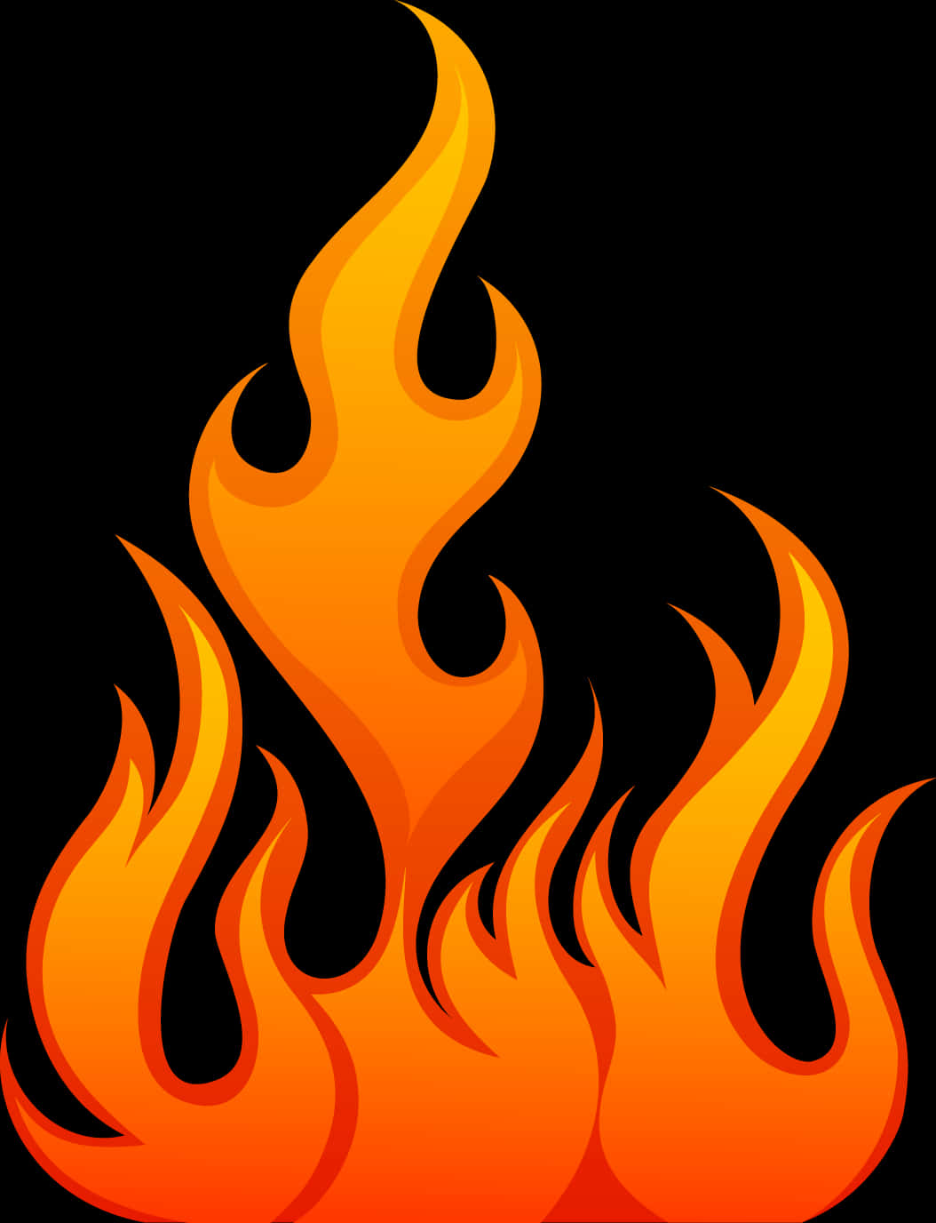 Vibrant Flame Graphic PNG