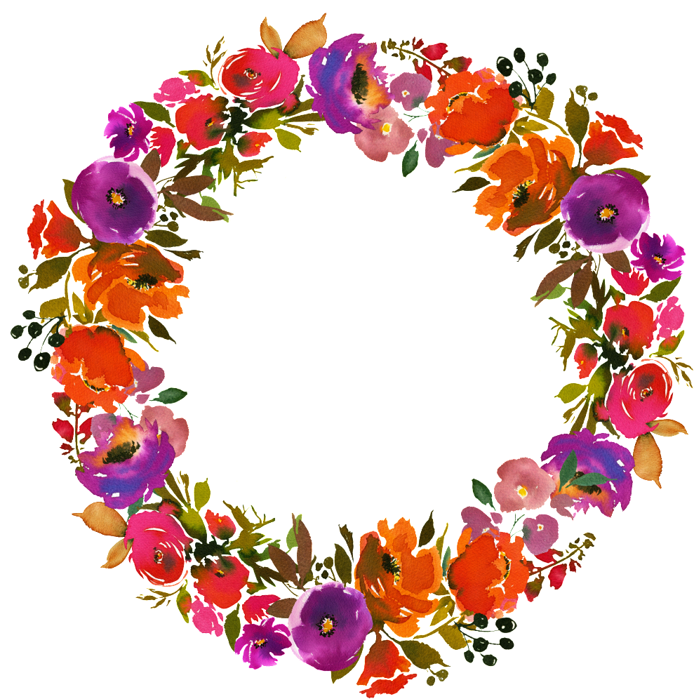 Vibrant_ Floral_ Wreath_ Transparent_ Background.png PNG