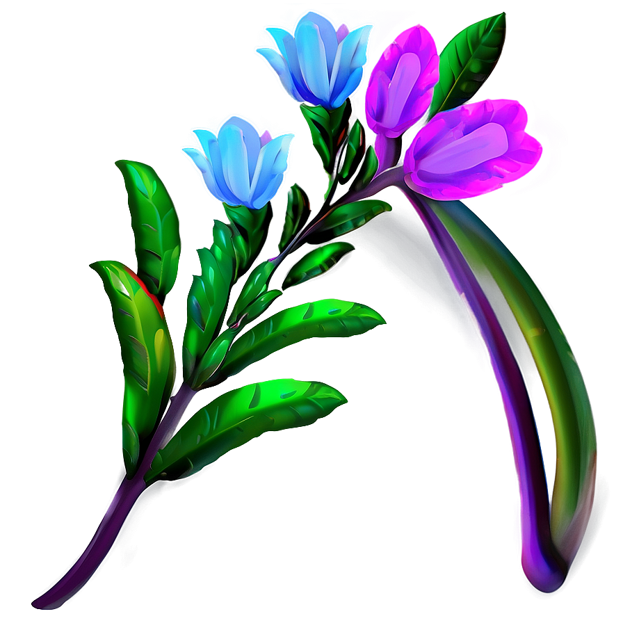 Vibrant Flower Stem Png 06132024 PNG