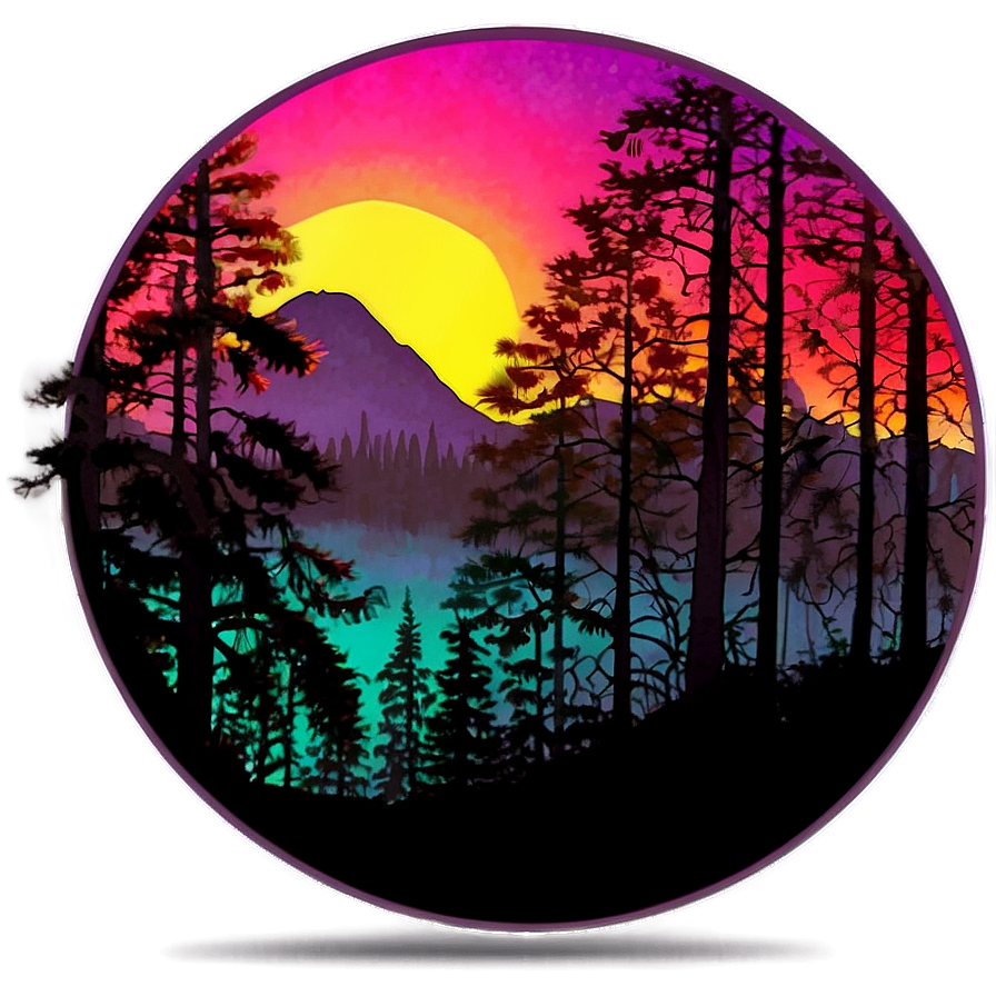 Vibrant Forest Sunset Png 77 PNG