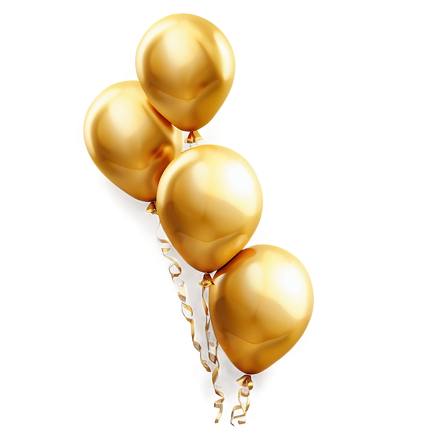 Download Vibrant Gold Balloons Png 69