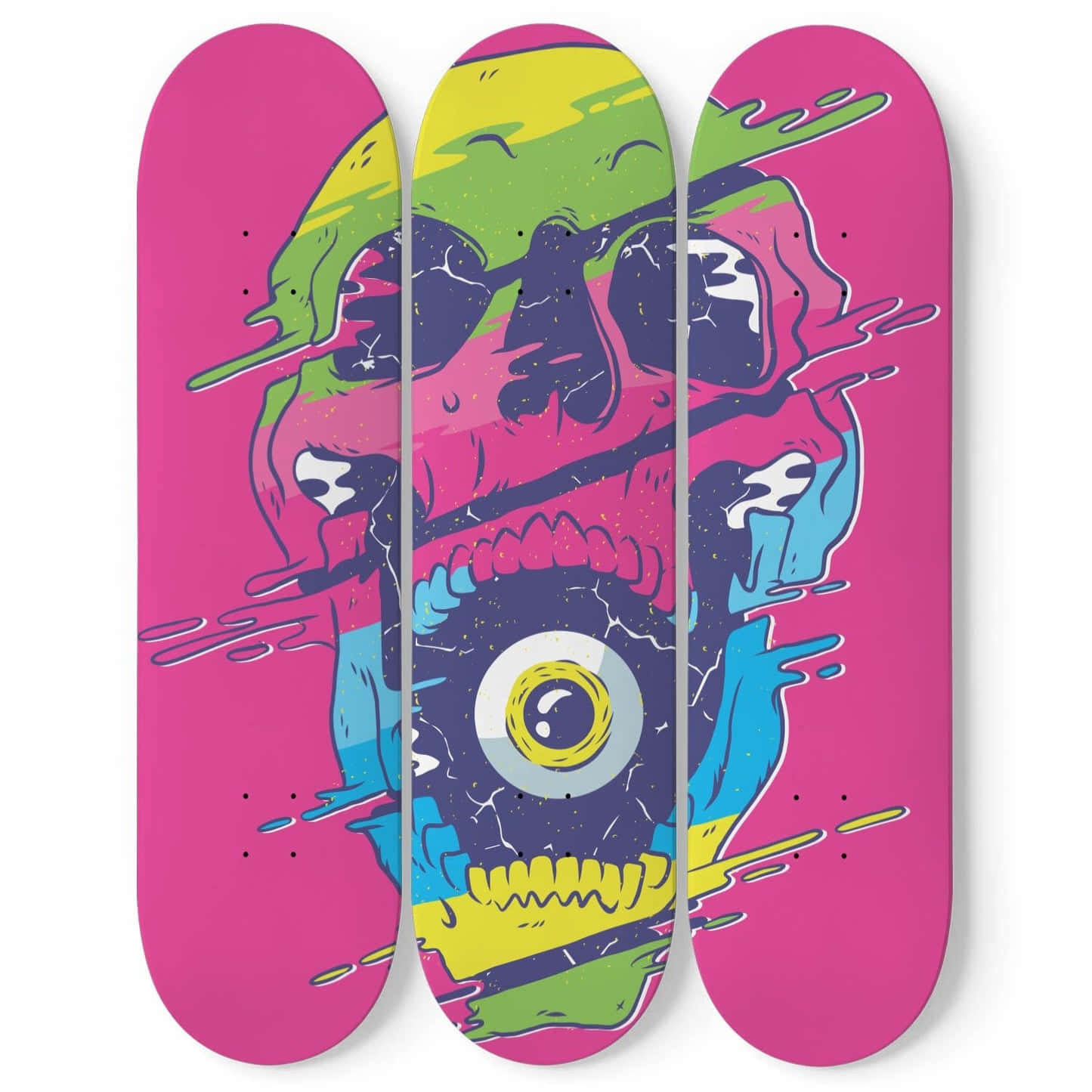 Livlig Graffiti Skateboarddekk Design Bakgrunnsbildet