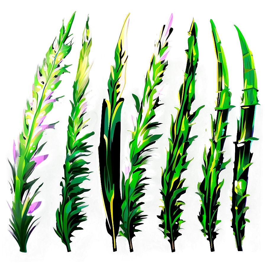 Vibrant Grass Blades Png Grl PNG