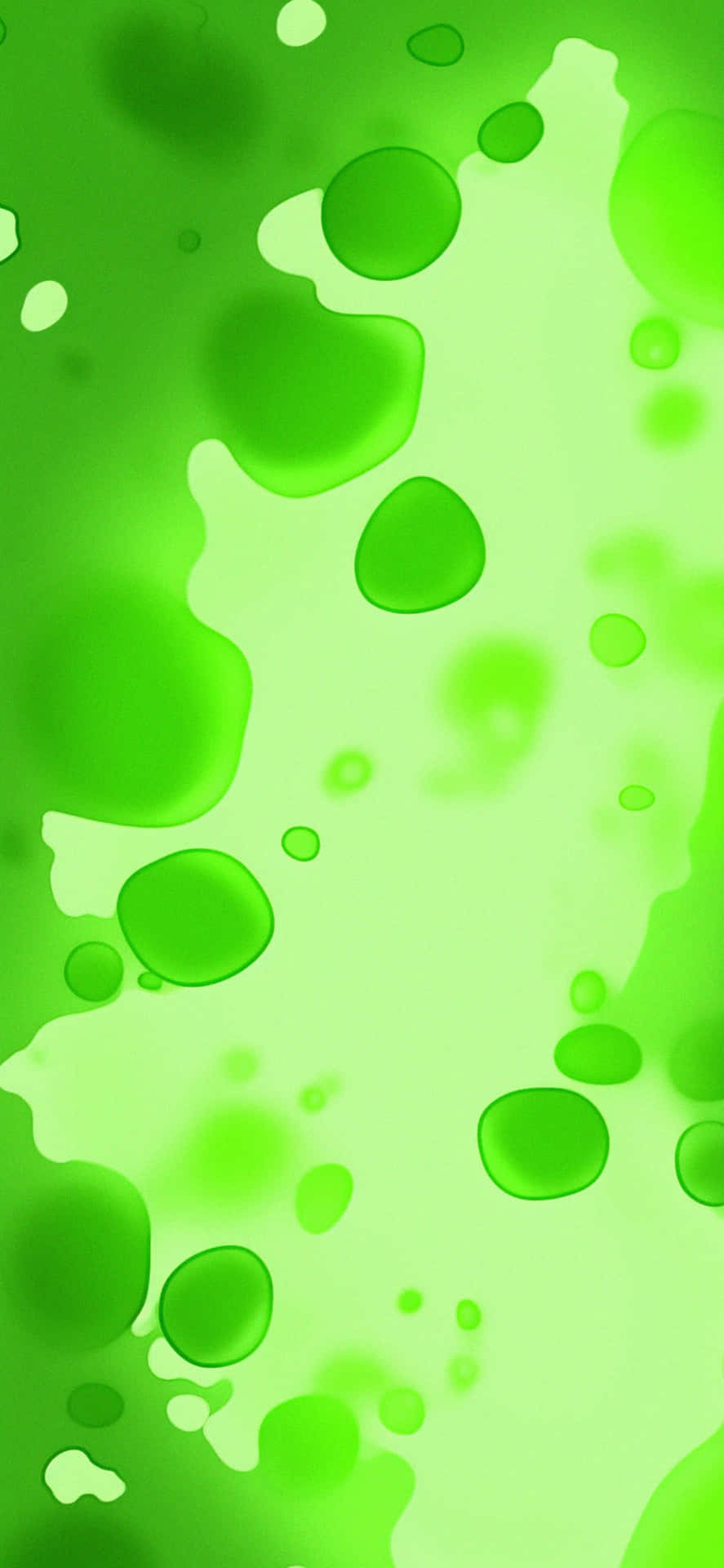 Vibrant Green Bubble Abstract Wallpaper