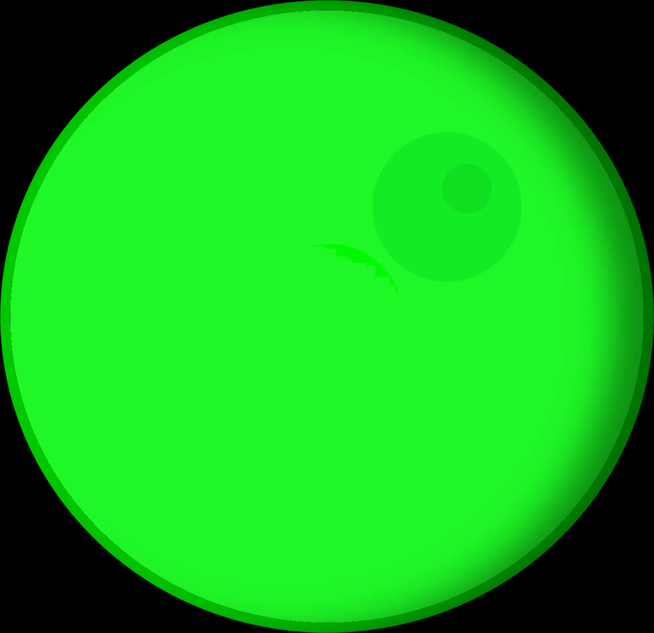 Vibrant Green Circle Graphic PNG