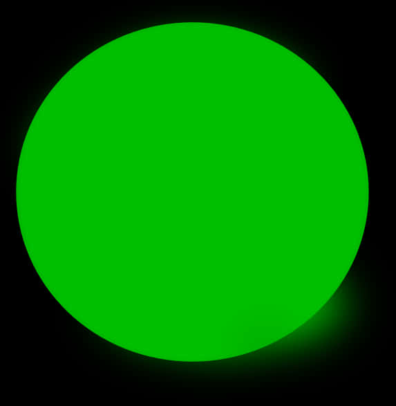 Vibrant Green Circleon Black Background PNG