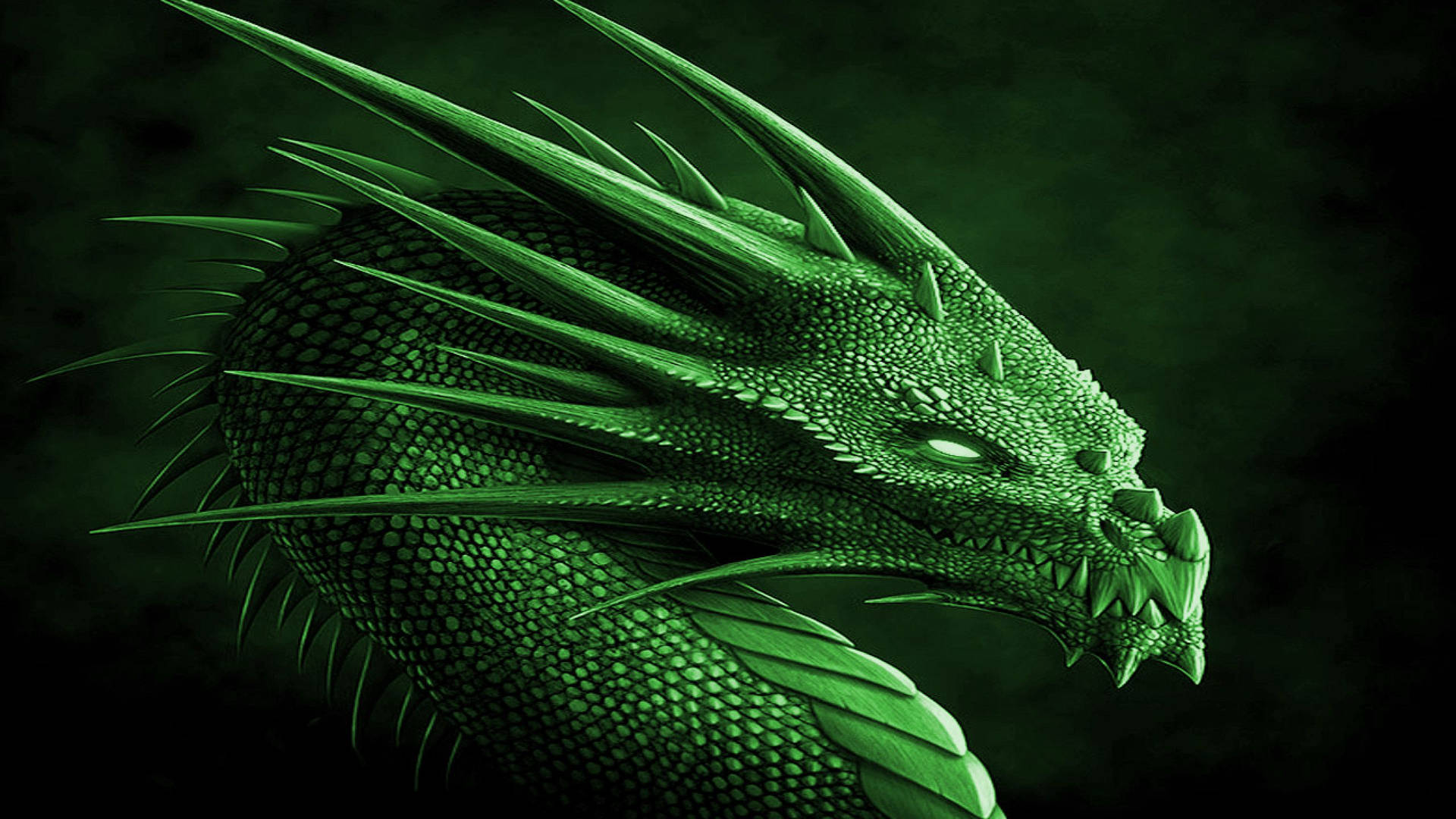 Vibrant Green Earth Dragon