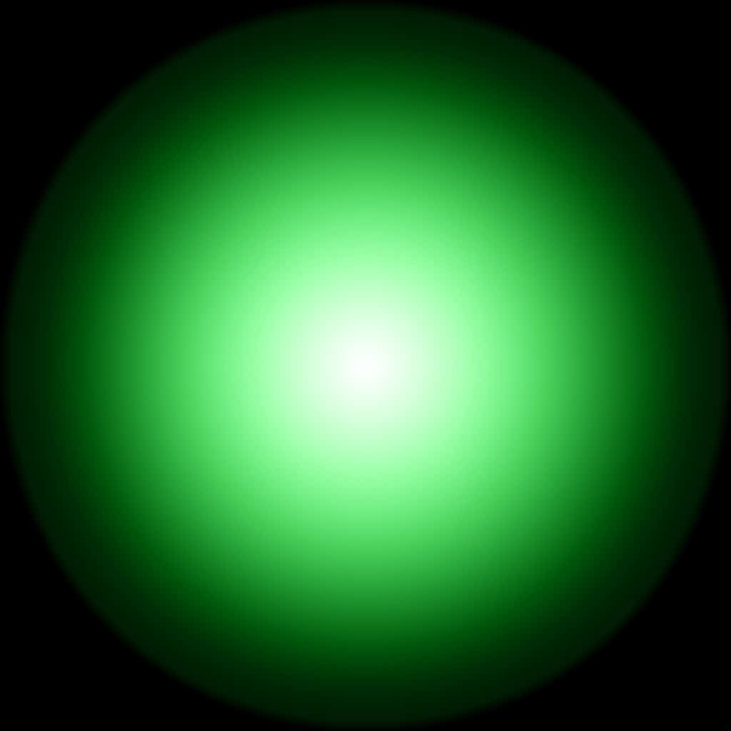 Vibrant Green Gradient Circle PNG