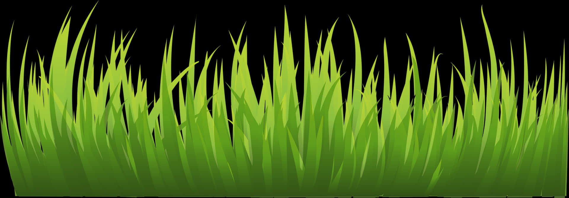 Vibrant Green Grass Vector PNG