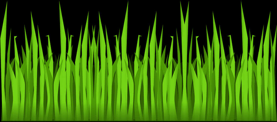 Vibrant Green Grass Vector Illustration PNG