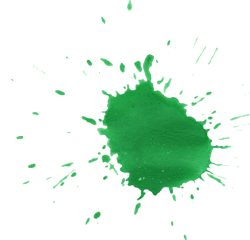 Vibrant Green Ink Splash PNG