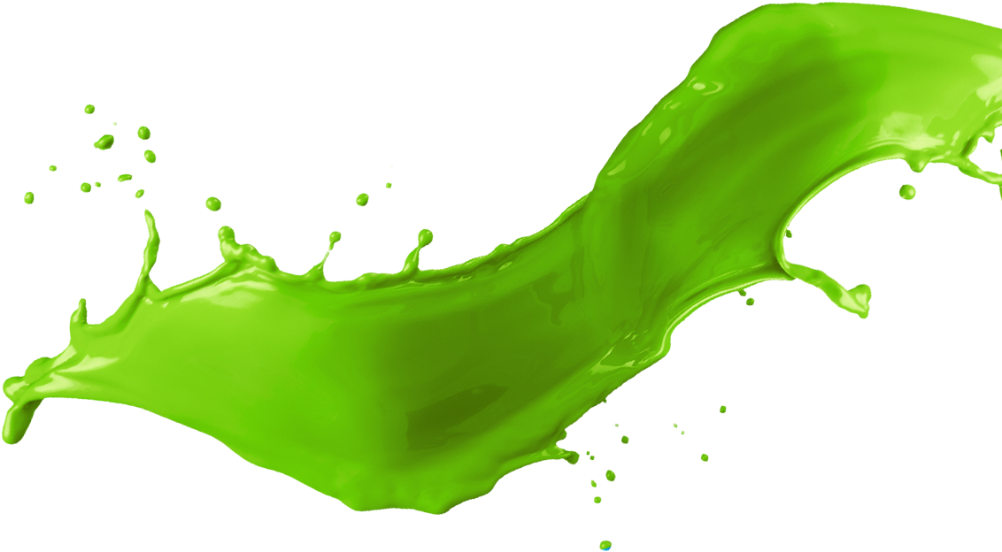 Vibrant Green Paint Splash PNG