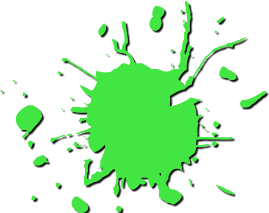 Vibrant Green Paint Splat PNG