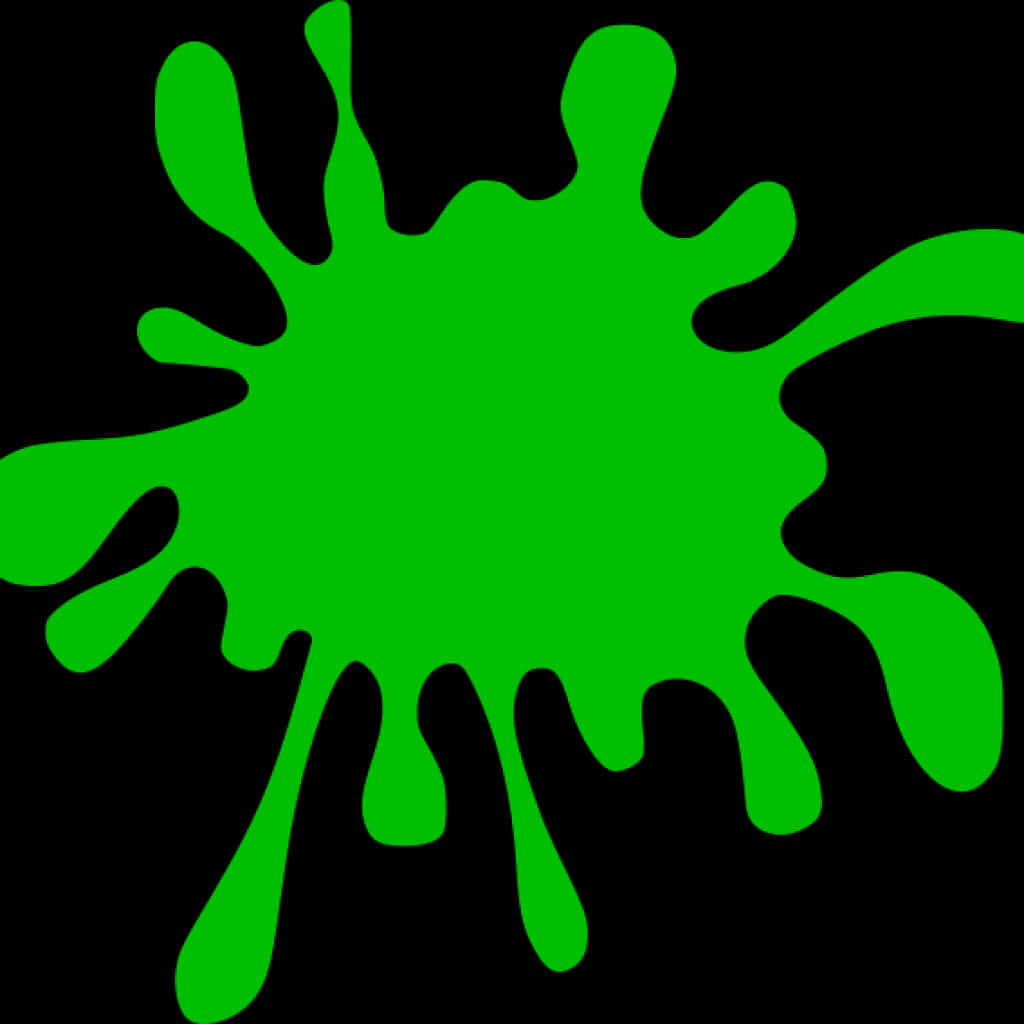 Vibrant Green Paint Splatter PNG