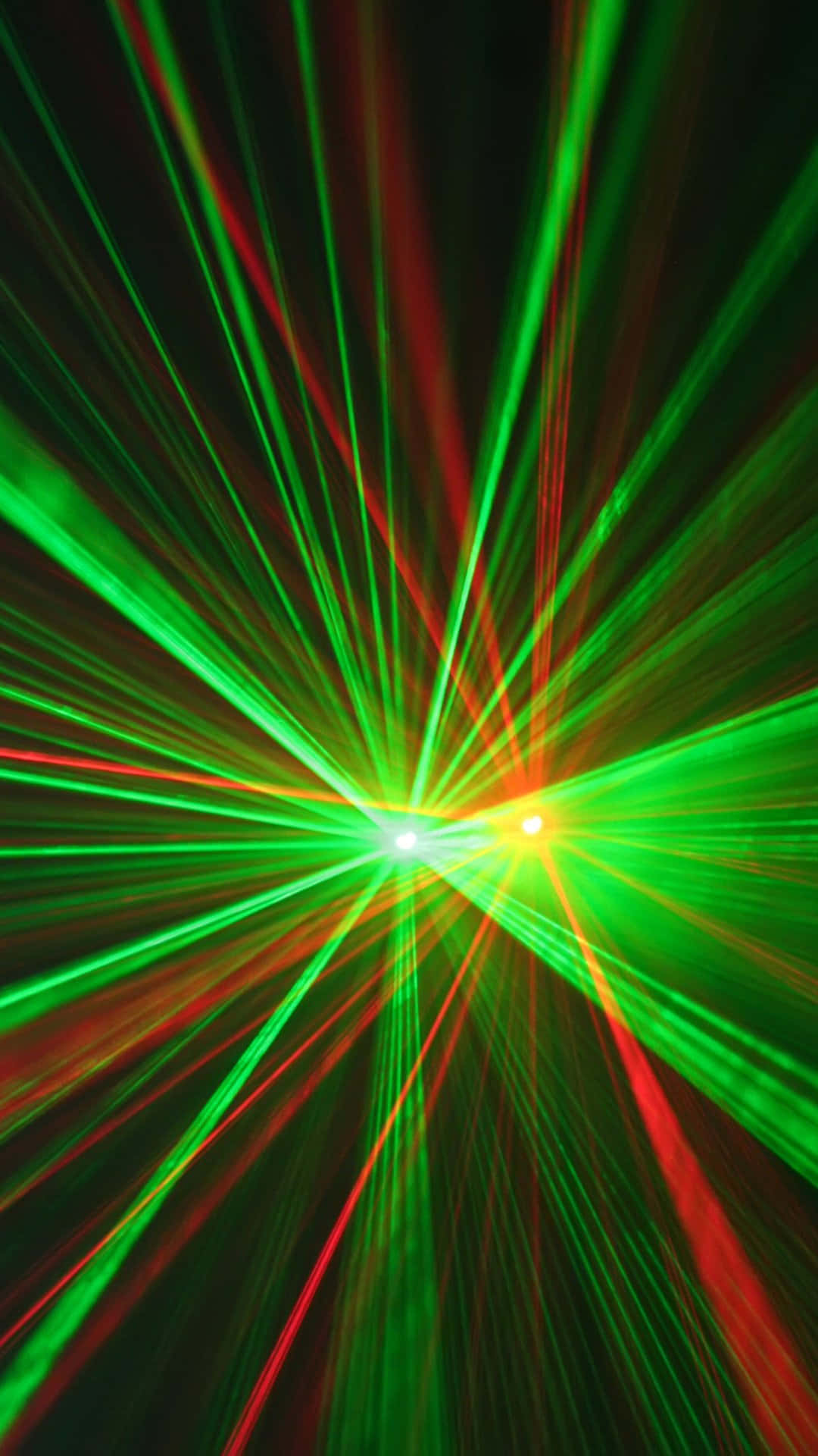 Vibrant Green Red Laser Lights Wallpaper