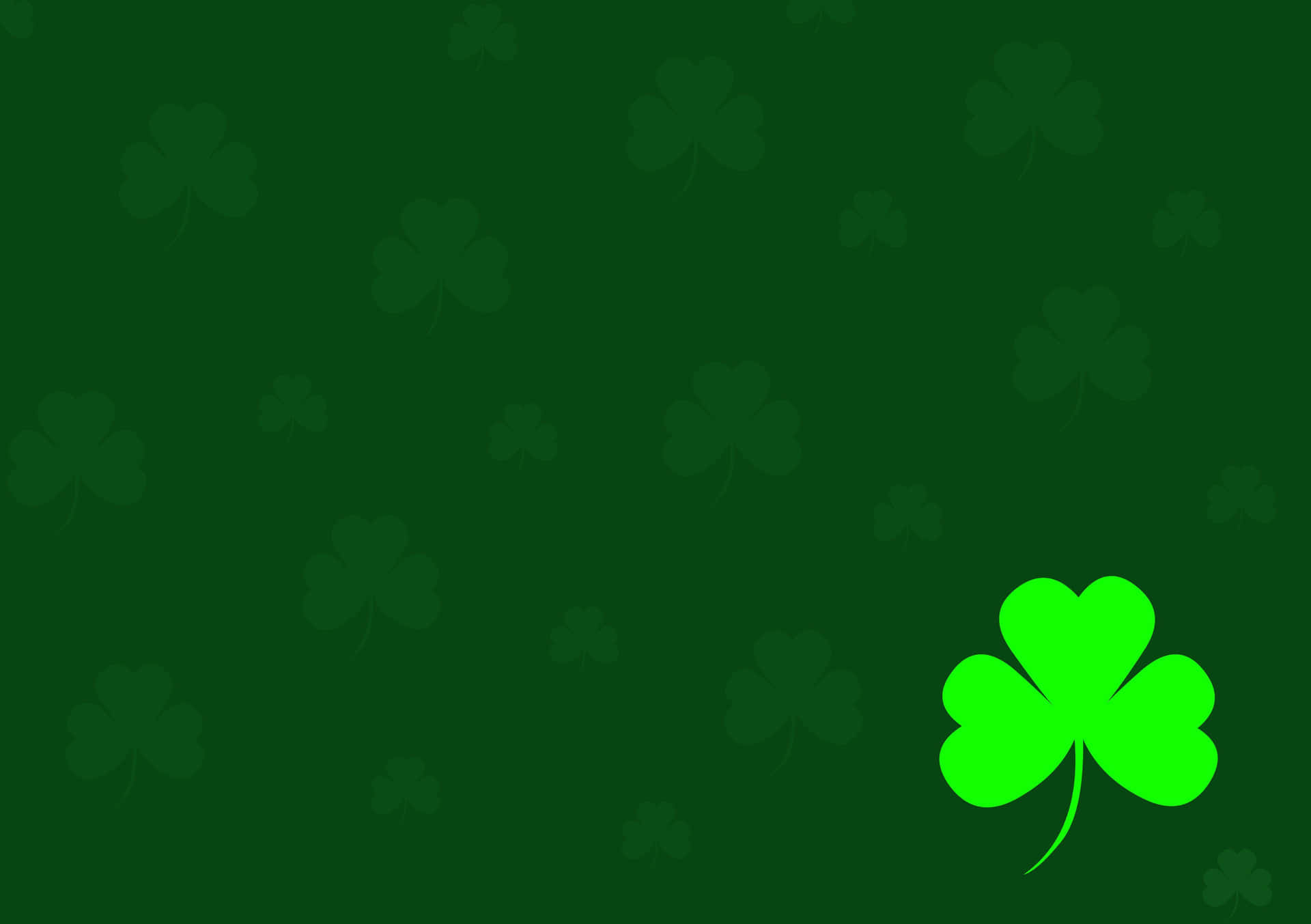 Vibrant Green Shamrock Background Wallpaper