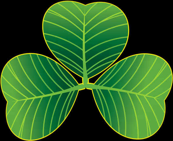 Vibrant Green Shamrock Illustration PNG