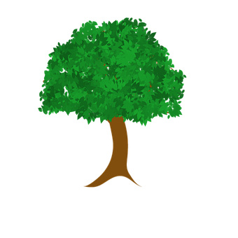 Vibrant Green Tree Graphic PNG